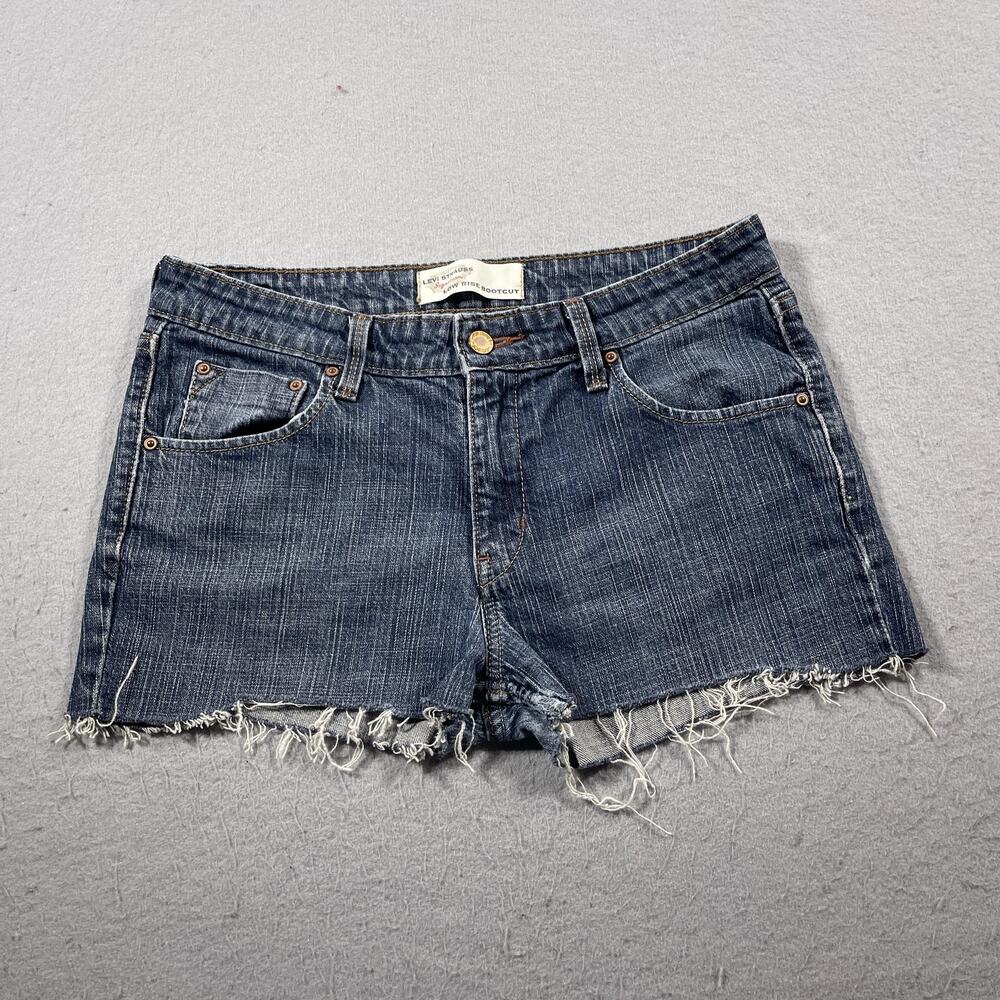 Vintage Levi Shorts Womens 6 Denim Low Rise Bootcut Frayed Cutoff Distressed